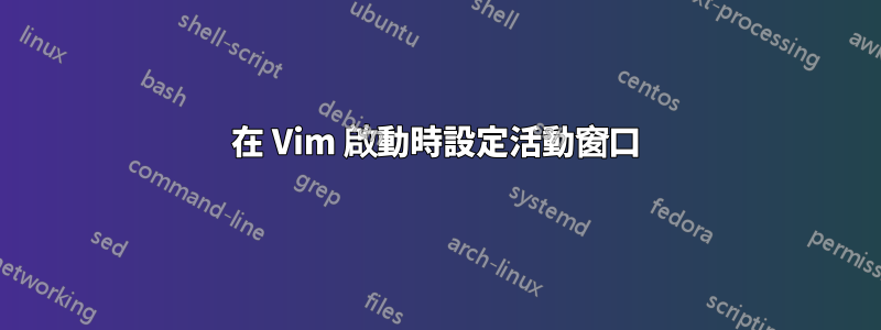 在 Vim 啟動時設定活動窗口