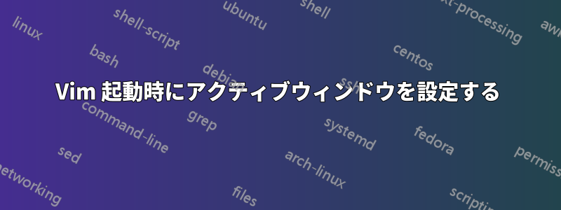 Vim 起動時にアクティブウィンドウを設定する