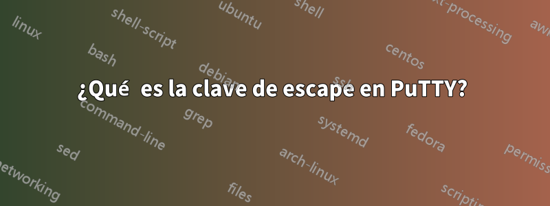 ¿Qué es la clave de escape en PuTTY?