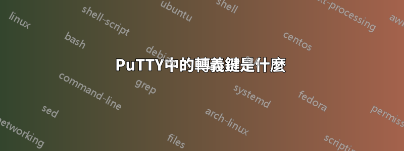 PuTTY中的轉義鍵是什麼
