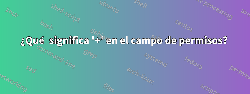 ¿Qué significa '+' en el campo de permisos?