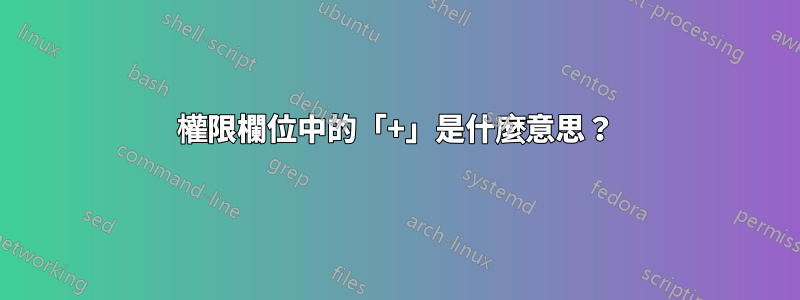 權限欄位中的「+」是什麼意思？