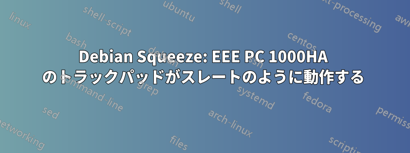 Debian Squeeze: EEE PC 1000HA のトラックパッドがスレートのように動作する