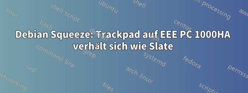 Debian Squeeze: Trackpad auf EEE PC 1000HA verhält sich wie Slate