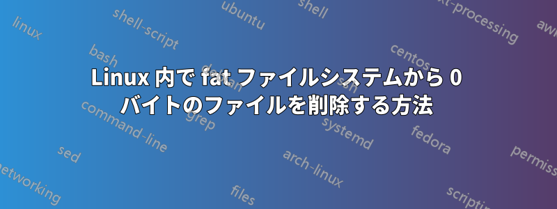 Linux 内で fat ファイルシステムから 0 バイトのファイルを削除する方法