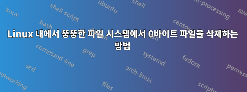 Linux 내에서 뚱뚱한 파일 시스템에서 0바이트 파일을 삭제하는 방법