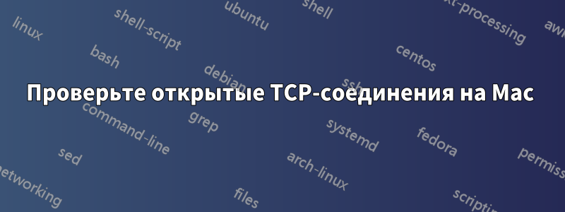 Проверьте открытые TCP-соединения на Mac