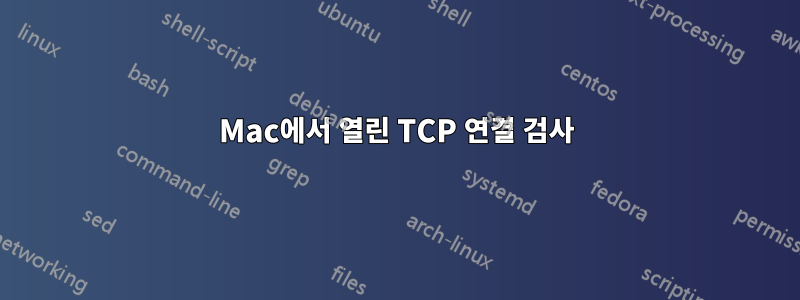 Mac에서 열린 TCP 연결 검사