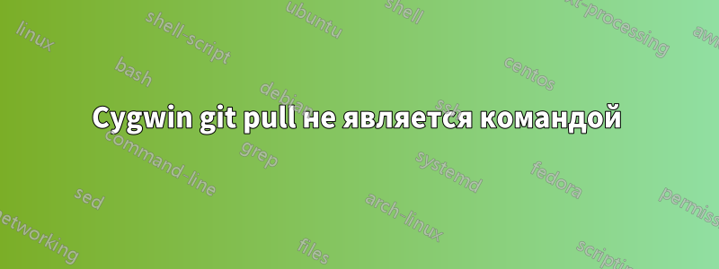 Cygwin git pull не является командой