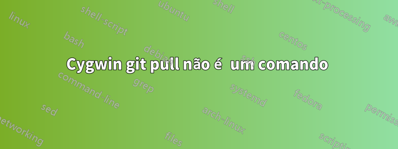 Cygwin git pull não é um comando