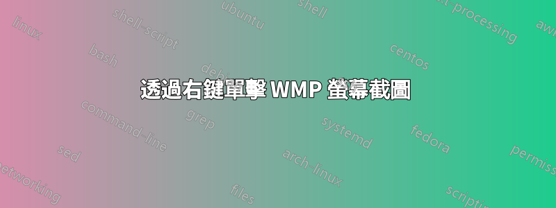 透過右鍵單擊 WMP 螢幕截圖