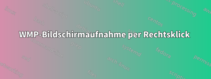 WMP-Bildschirmaufnahme per Rechtsklick