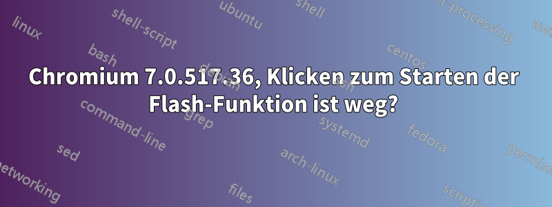 Chromium 7.0.517.36, Klicken zum Starten der Flash-Funktion ist weg?