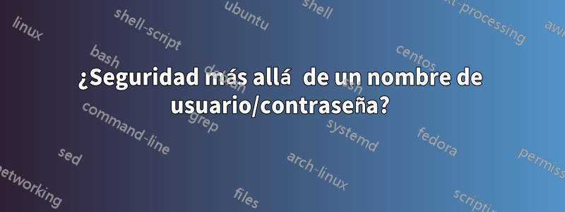 ¿Seguridad más allá de un nombre de usuario/contraseña?