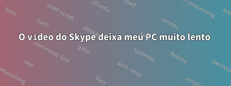 O vídeo do Skype deixa meu PC muito lento