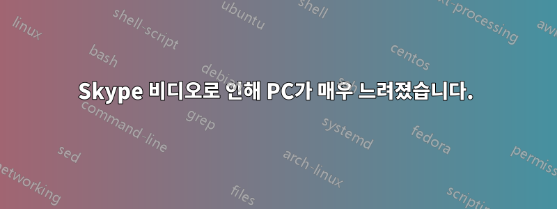 Skype 비디오로 인해 PC가 매우 느려졌습니다.