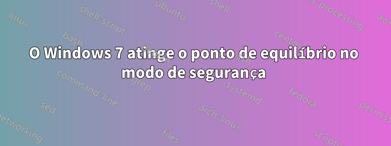 O Windows 7 atinge o ponto de equilíbrio no modo de segurança