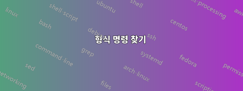 형식 명령 찾기