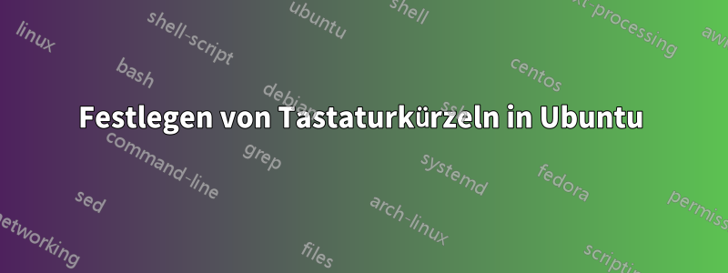 Festlegen von Tastaturkürzeln in Ubuntu
