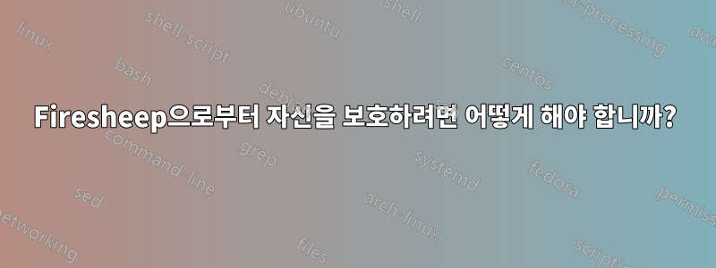 Firesheep으로부터 자신을 보호하려면 어떻게 해야 합니까?