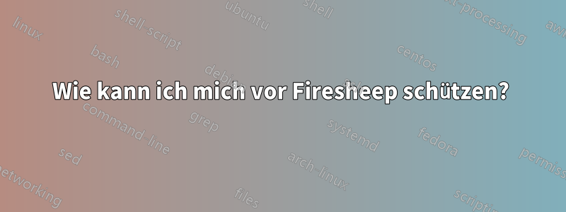 Wie kann ich mich vor Firesheep schützen?