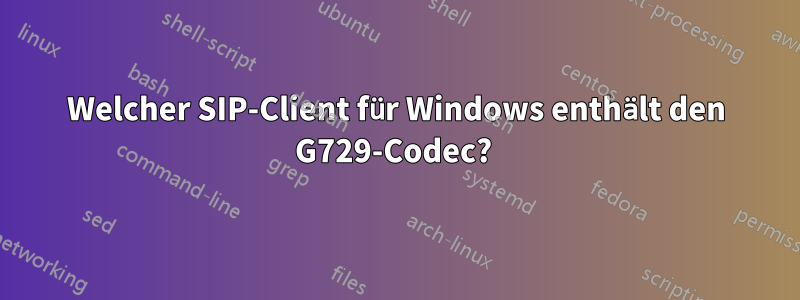 Welcher SIP-Client für Windows enthält den G729-Codec? 