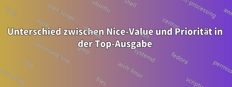 Unterschied zwischen Nice-Value und Priorität in der Top-Ausgabe