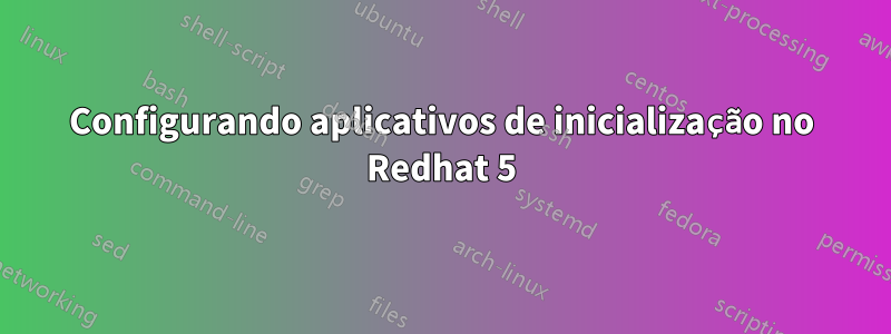 Configurando aplicativos de inicialização no Redhat 5