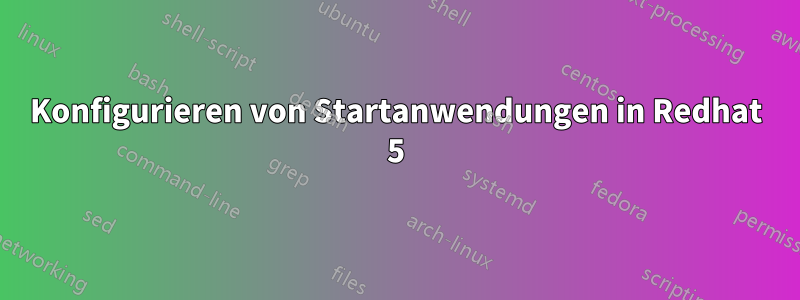 Konfigurieren von Startanwendungen in Redhat 5