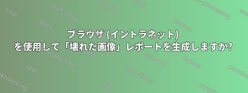 ブラウザ (イントラネット) を使用して「壊れた画像」レポートを生成しますか?