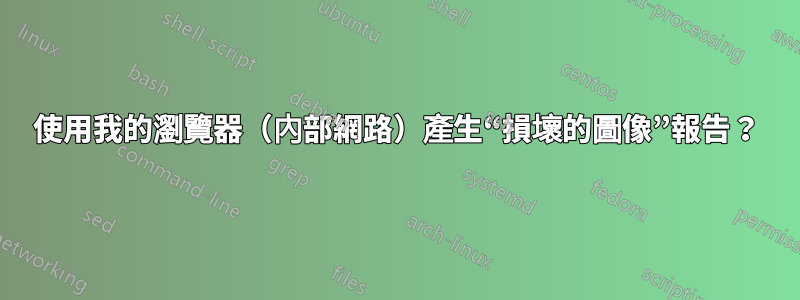 使用我的瀏覽器（內部網路）產生“損壞的圖像”報告？