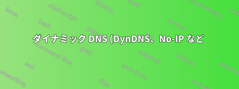 ダイナミック DNS (DynDNS、No-IP など) のセキュリティ問題