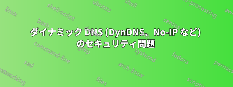 ダイナミック DNS (DynDNS、No-IP など) のセキュリティ問題