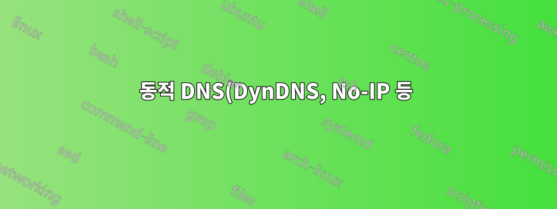동적 DNS(DynDNS, No-IP 등) 보안 문제