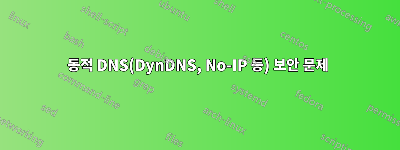 동적 DNS(DynDNS, No-IP 등) 보안 문제