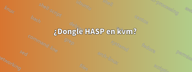 ¿Dongle HASP en kvm?