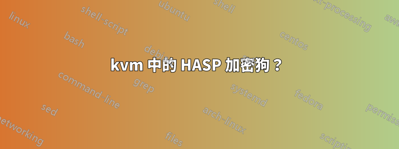 kvm 中的 HASP 加密狗？