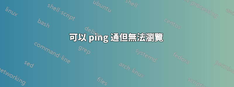 可以 ping 通但無法瀏覽