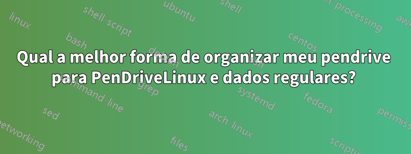 Qual a melhor forma de organizar meu pendrive para PenDriveLinux e dados regulares?