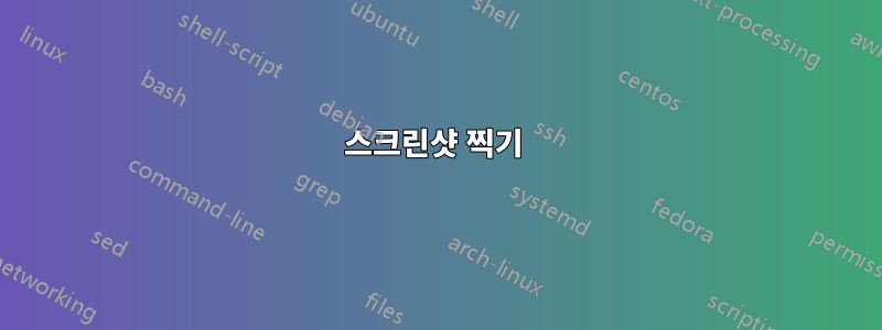 스크린샷 찍기 