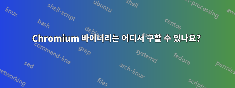 Chromium 바이너리는 어디서 구할 수 있나요?