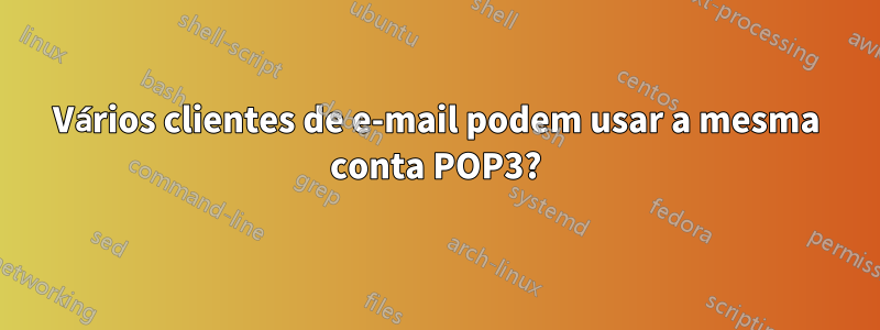 Vários clientes de e-mail podem usar a mesma conta POP3?