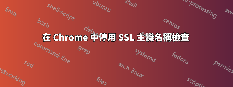 在 Chrome 中停用 SSL 主機名稱檢查