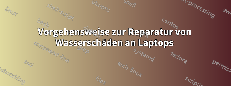 Vorgehensweise zur Reparatur von Wasserschäden an Laptops