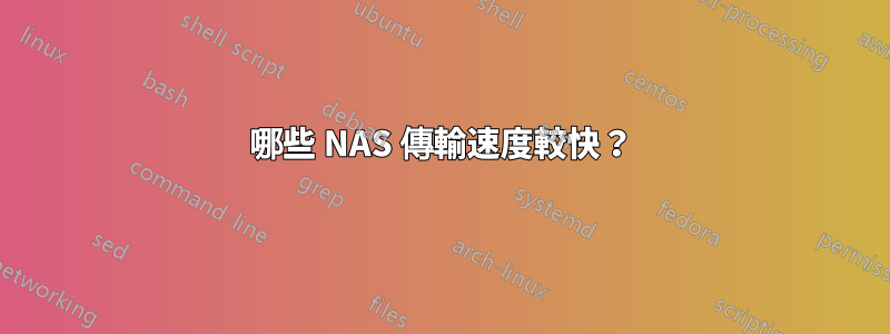 哪些 NAS 傳輸速度較快？