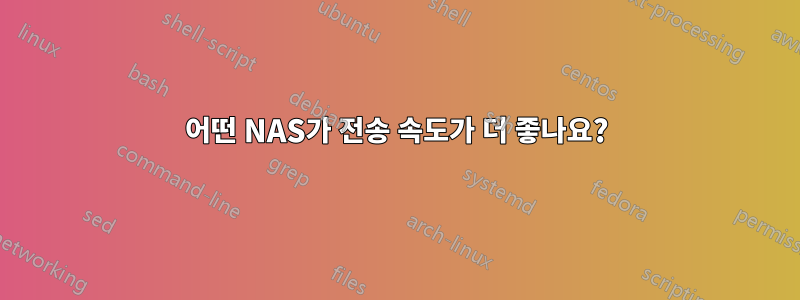 어떤 NAS가 전송 속도가 더 좋나요?