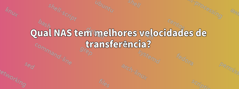 Qual NAS tem melhores velocidades de transferência?