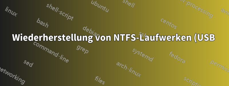 Wiederherstellung von NTFS-Laufwerken (USB) in Windows
