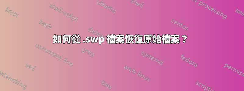 如何從 .swp 檔案恢復原始檔案？