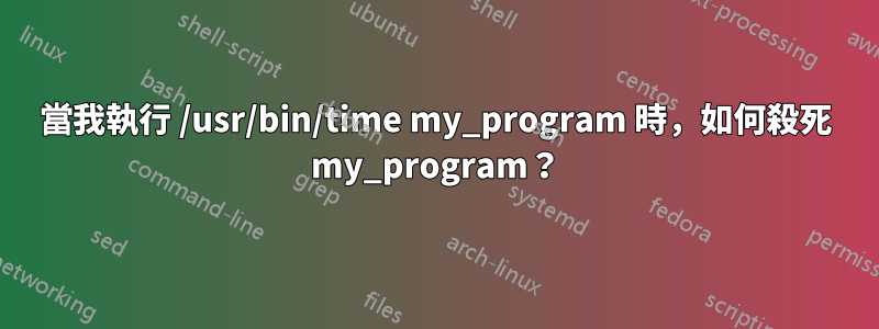 當我執行 /usr/bin/time my_program 時，如何殺死 my_program？